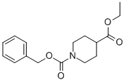 1-BENZYL 4-ETHYL PIPERIDINE-1，4-DICARBOXYLATE 化学構造