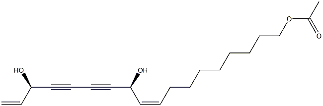 1-Acetoxy-9，17-octadecadiene-12，14-diyne-11，16-diol Chemical Structure