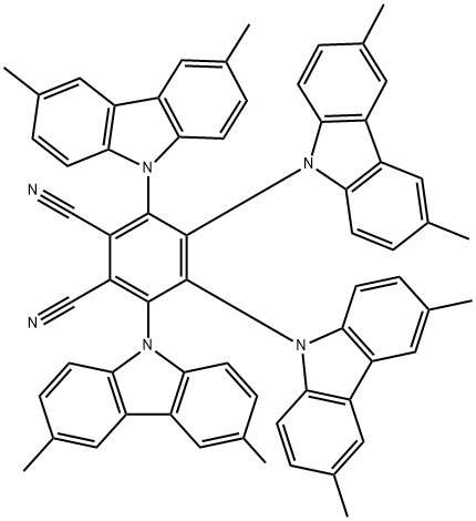 1，2-Benzenedicarbonitrile，3，4，5，6-tetrakis(3，6-dimethyl-9H-carbazol-9-yl)- Chemical Structure