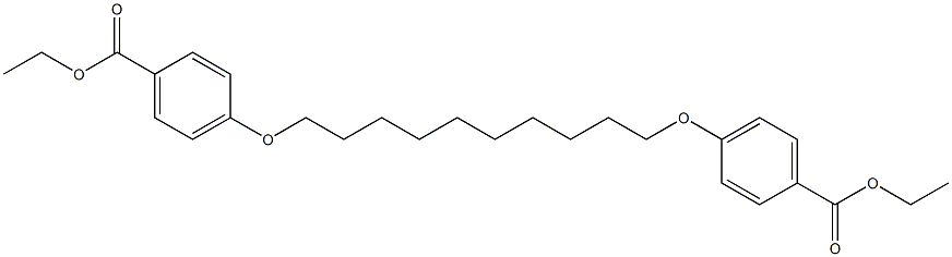 1，10-Bis[4-(ethoxycarbonyl)phenoxy]decane 化学構造