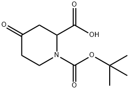 1-(tert-Butoxycarbonyl)-4-oxopiperidine-2-carboxylic acid Chemical Structure