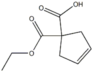 1-(Ethoxycarbonyl)-3-cyclopentene-1-carboxylic Acid التركيب الكيميائي