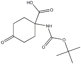 1-(Boc-amino)-4-oxocyclohexanecarboxylic Acid 化学構造