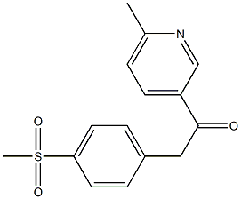 1-(6-methylpyridin-3-yl)-2-(4-methylsulfonylphenyl)ethanone Chemical Structure