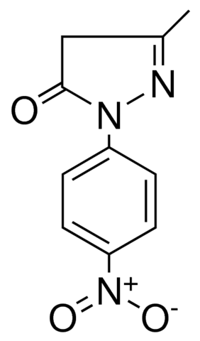 1-(4-Nitrophenyl)-3-methyl-5-pyrazolone Chemische Struktur