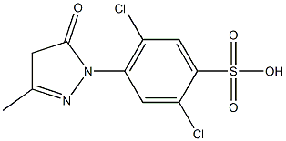 1-(2，5-Dichloro-4-sulfophenyl)-3-methyl-5-pyrazolone Monohydrate Chemical Structure