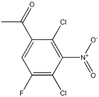 1-(2，4-Dichloro-5-fluoro-3-nitrophenyl)ethanone 化学構造