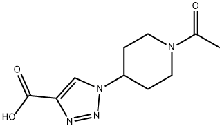 1-(1-acetylpiperidin-4-yl)-1H-1，2，3-triazole-4-carboxylic acid Chemische Struktur