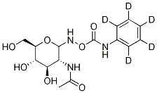 (Z)-O-(2-Acetamido-2-deoxy-D-glucopyranosylidene)amino N-Phenyl-d5-carbamate Chemische Struktur