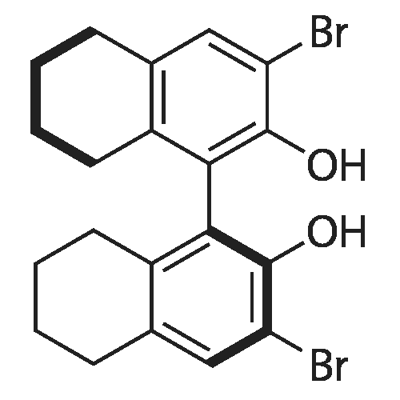 (S)-3，3'-Dibromo-5，5'，6，6'，7，7'，8，8'-octahydro-[1，1'-binaphthalene]-2，2'-diol 化学構造