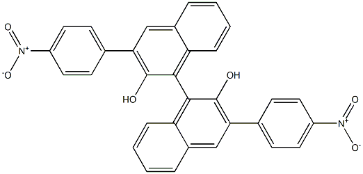 (S)-3，3'-Bis(4-nitrophenyl)-[1，1'-binaphthalene]-2，2'-diol التركيب الكيميائي