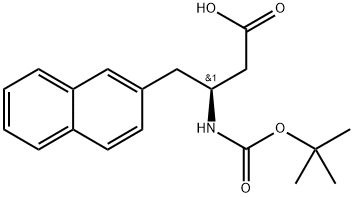 (S)-3-((tert-Butoxycarbonyl)amino)-4-(naphthalen-2-yl)butanoic acid التركيب الكيميائي