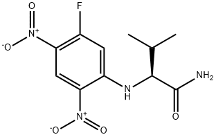 (S)-2-((5-Fluoro-2，4-dinitrophenyl)amino)-3-methylbutanamide 化学構造