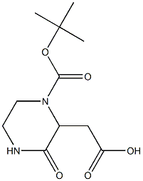 (R，S)-4-BOC-3-CARBOXYMETHYL-PIPERAZIN-2-ONE Chemical Structure