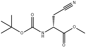 (R)-Methyl 2-((tert-butoxycarbonyl)amino)-3-cyanopropanoate Chemical Structure