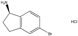 (R)-5-Bromo-2，3-dihydro-1H-inden-1-amine hydrochloride 化学構造