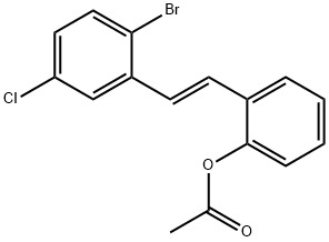 (E)-2-Acetoxy-2'-bromo-5'-chlorostilbene Chemical Structure