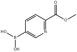 (6-(Methoxycarbonyl)pyridin-3-yl)boronic acid 化学構造