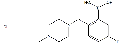 (5-Fluoro-2-((4-methylpiperazin-1-yl)methyl)phenyl)boronic acid hydrochloride Chemische Struktur