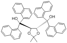 (4R，5R)-2，2-Dimethyl-α，α，α'，α'-tetra(1-naphthyl)-1，3-dioxolane-4，5-dimethanol Chemische Struktur