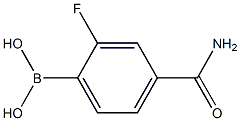 (4-Carbamoyl-2-fluorophenyl)boronic acid التركيب الكيميائي