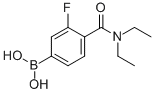 (4-(Diethylcarbamoyl)-3-fluorophenyl)boronic acid 化学構造