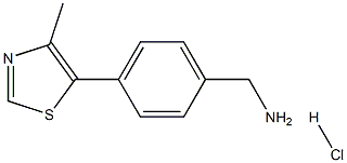 (4-(4-Methylthiazol-5-yl)phenyl)methanamine hydrochloride Chemical Structure