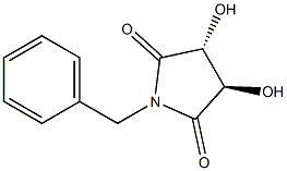 (3R，4R)-3，4-Dihydroxy-1-(phenylmethyl)-2，5-pyrrolidinedione 化学構造