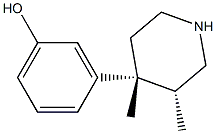 (3R，4R)-3-(3，4-Dimethyl-4-piperidinyl)phenol Chemical Structure