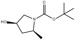 (2S，4R)-tert-Butyl 4-hydroxy-2-methylpyrrolidine-1-carboxylate Chemical Structure