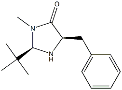 (2R，5R)-(+)-2-tert-Butyl-3-methyl-5-benzyl-4-imidazolidinone 化学構造