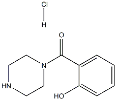 (2-Hydroxyphenyl)(piperazin-1-yl)methanone hydrochloride 化学構造