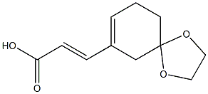 (2E)-3-{1，4-Dioxaspiro[4.5]dec-7-en-7-yl}prop-2-enoic acid 化学構造