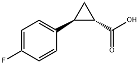 (1S，2S)-2-(4-Fluoro-phenyl)-cyclopropanecarboxylic acid 化学構造