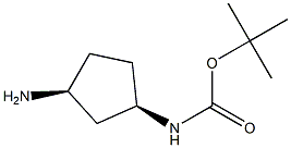 (1R，3S)-3-Amino-1-(Boc-amino)cyclopentane Chemische Struktur