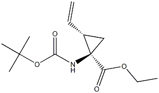 (1R，2S)-Ethyl 1-((tert-butoxycarbonyl)amino)-2-vinylcyclopropanecarboxylate التركيب الكيميائي