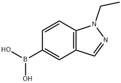 (1-Ethyl-1H-indazol-5-yl)boronic acid التركيب الكيميائي