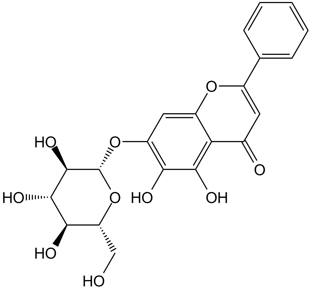 Oroxin A 化学構造