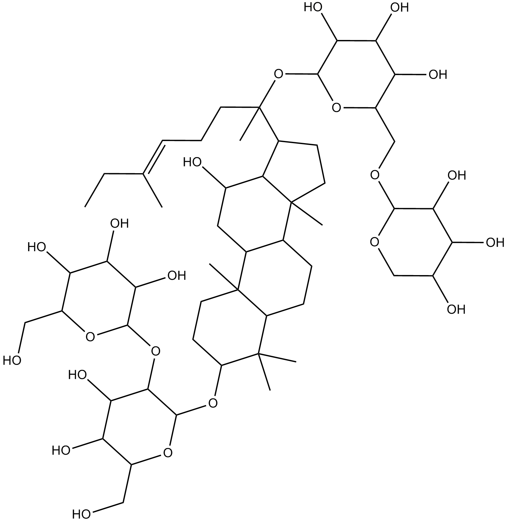 Ginsenoside Rb3 化学構造