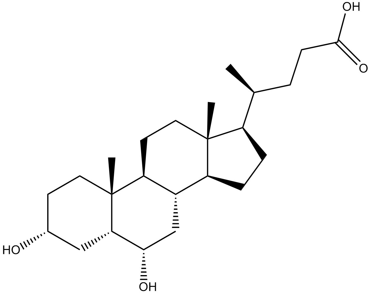 Hyodeoxycholic acid Chemische Struktur