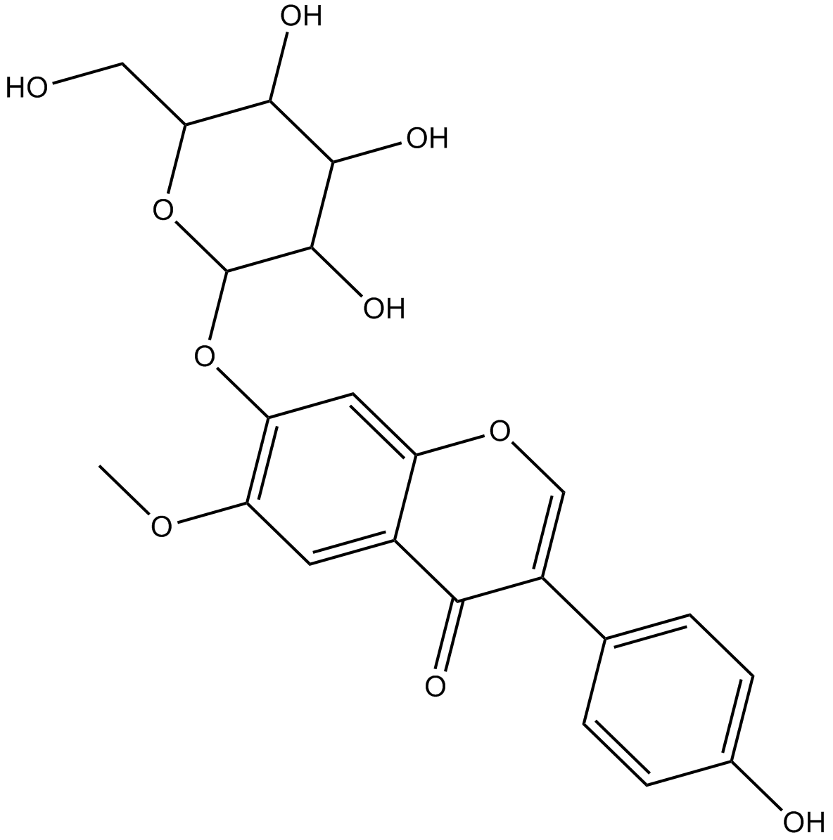 Glycitin Chemische Struktur