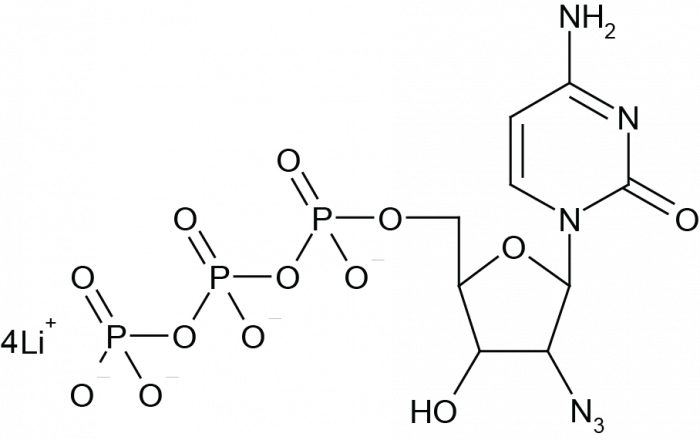 2'-Azido-2'-deoxycytidine-5'-Triphosphate Chemical Structure