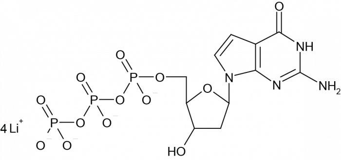 7-Deaza-2'-deoxyguanosine-5'-Triphosphate Chemische Struktur