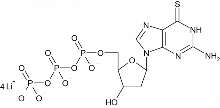 6-Thio-2'-deoxyguanosine-5'-Triphosphate Chemical Structure