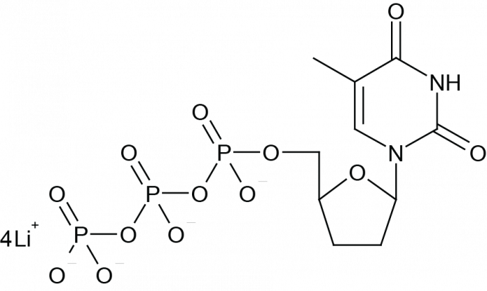 2',3'-Dideoxythymidine-5'-Triphosphate Chemical Structure