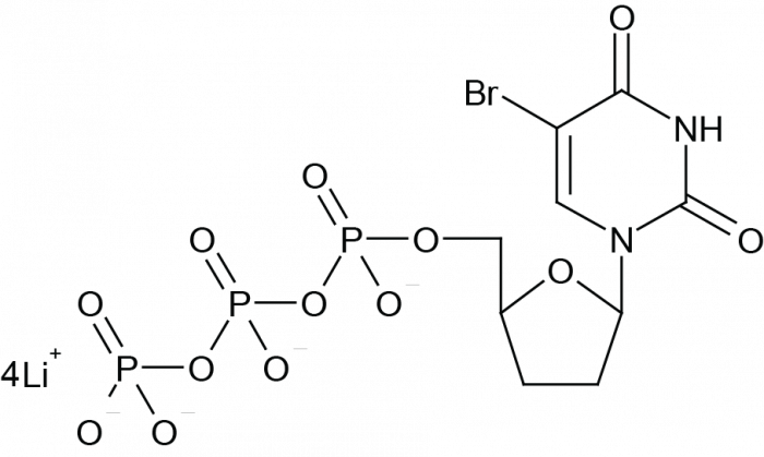 5-Bromo-2',3'-dideoxyuridine-5'-Triphosphate 化学構造