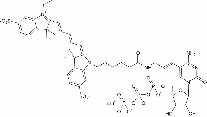 Cyanine 5-Aminoallylcytidine-5'-Triphosphate Chemische Struktur