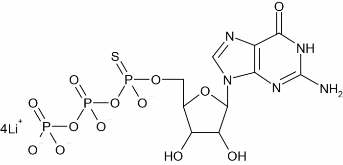 Guanosine-5'-O-(1-Thiotriphosphate) Chemische Struktur