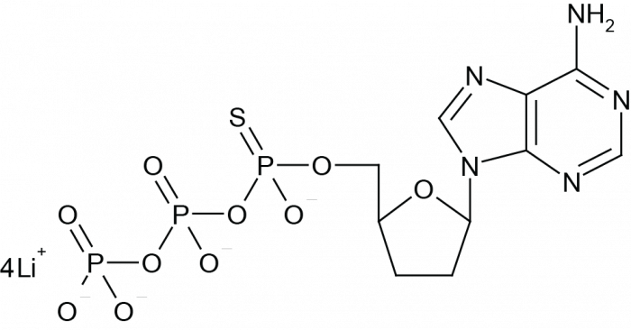 2',3'-Dideoxyadenosine-5'-O-(1-Thiotriphosphate) التركيب الكيميائي