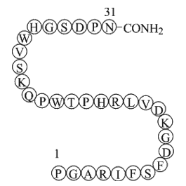 Endostatin (84-114)-NH2 (JKC367)  Chemical Structure